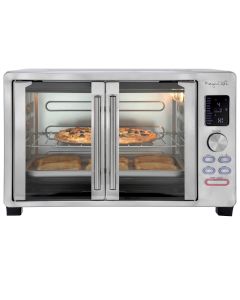 MegaChef 31.7 Quart Digital French Door Multi-Function Electric Convection Toaster Oven with Rotisserie Set